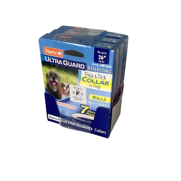 Hartz Ultra Guard Reflecting Flea & Tick Collar for Dogs 3 Pack Protection 26" - Picture 1 of 3